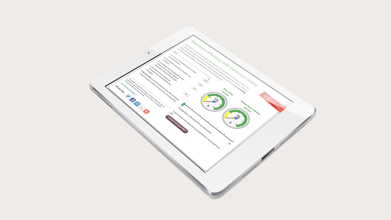 Mölnlycke Portal on a tablet screen